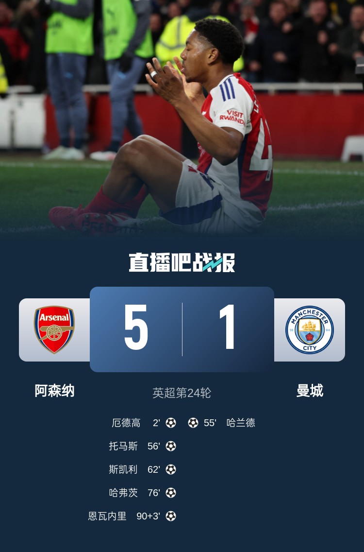 硬氣槍手無(wú)畏強敵！阿森納本賽季5-1碾壓曼城，3-0完勝皇馬